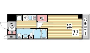 新開地駅 徒歩1分 9階の物件間取画像